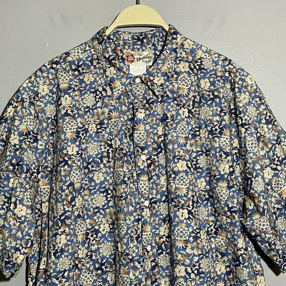 Vintage Hilo Hattie Hawaiian Hawaii Shirt Men Size XL Pineapple Aloha Tropical - Picture 5 of 9